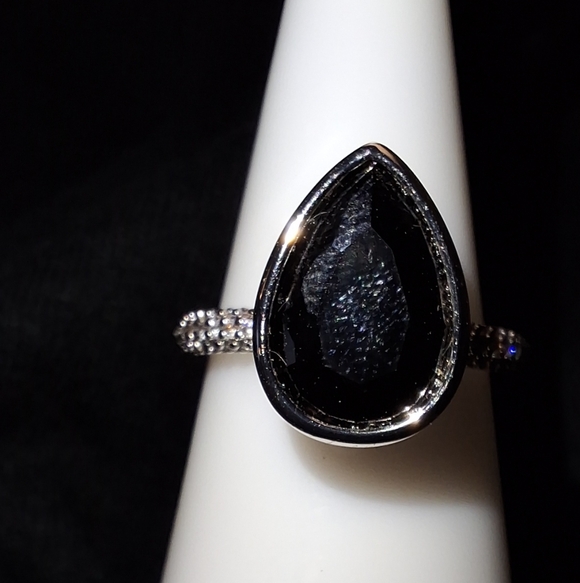 Bomb Party Jewelry - Stunning Black Stone Silver Ring
